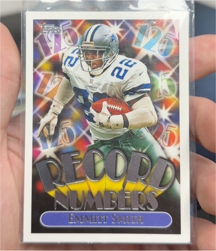 1999 Topps Record Numbers #RN3 Emmitt Smith — front