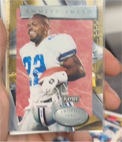 1996 Playoff Trophy Contenders #4 Emmitt Smith — front
