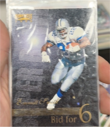 1996 Pinnacle #186 Emmitt Smith Bid for 6 — front