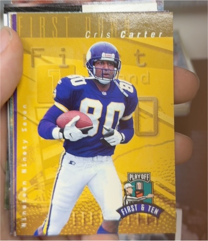 1997 Playoff First & Ten #165 Cris Carter — front