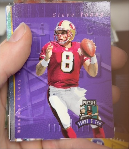 1997 Playoff First & Ten #107 Steve Young — front