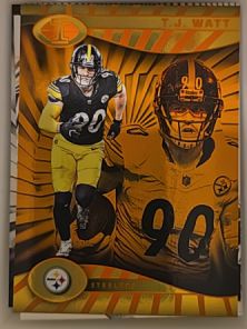 2024 Panini Illusions Trophy Collection Orange #73 T.J. Watt — front