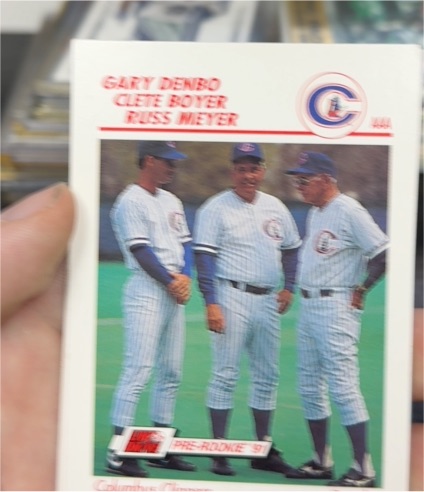 1991 Line Drive AAA #125 Gary Denbo / Clete Boyer / Russ Meyer — front