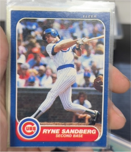 1986 Fleer #378 Ryne Sandberg — front