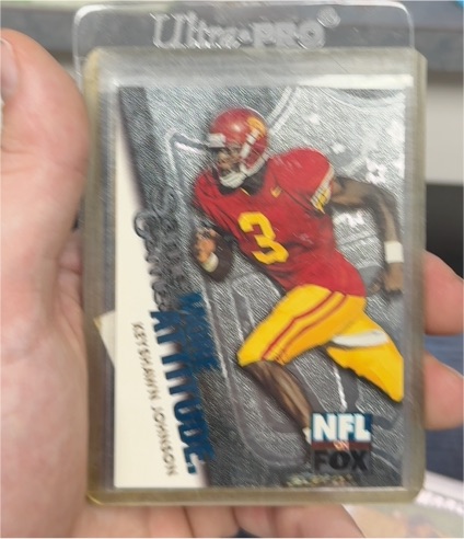 1996 Skybox Impact #10 Keyshawn Johnson NFL on FOX Same Game More Attitude — front