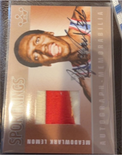 2008 Sportkings Series B Autograph Memorabilia Silver Meadowlark Lemon #AM-MLE1 — front