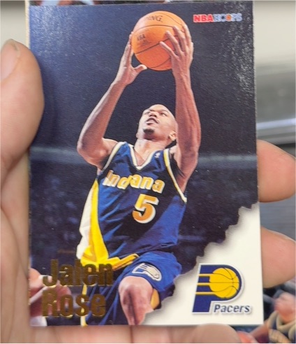 1996-97 Hoops #213 Jalen Rose Indiana Pacers — front