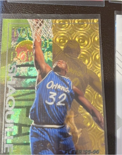 1995-96 Fleer #6 Shaquille O'Neal Tower of Power — front
