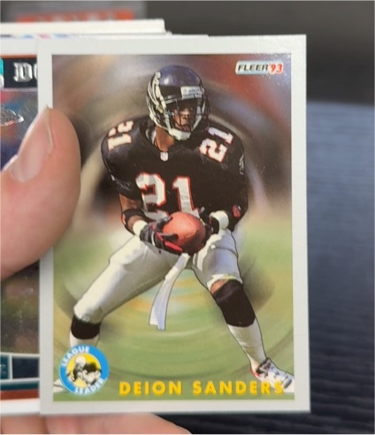 1993 Fleer #261 Deion Sanders — front