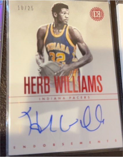 2018-19 Panini Encased Endorsements #10/25 Herb Williams — front
