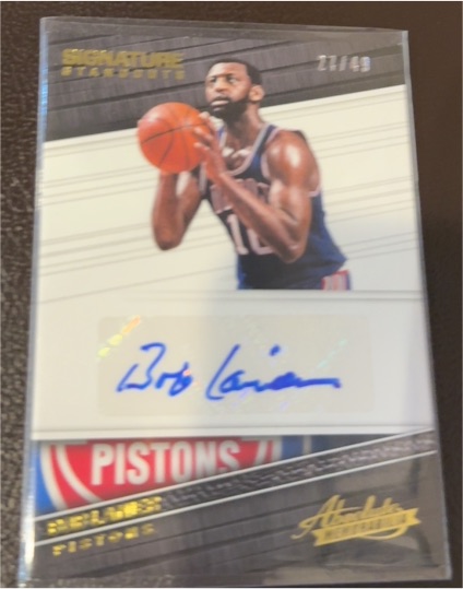 2017-18 Panini Absolute Signature Standouts #Signature Standouts Bob Lanier — front