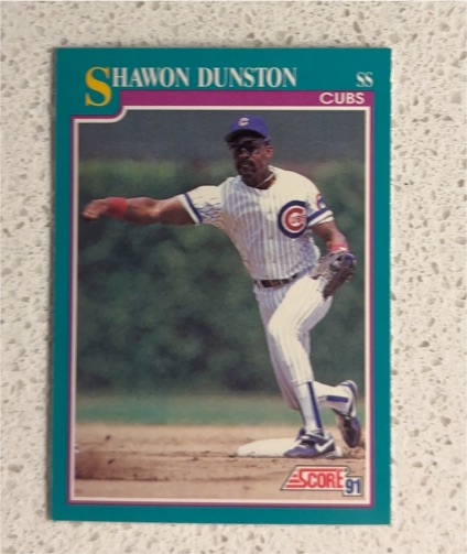 1991 Score #201 Shawon Dunston — front