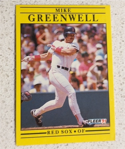 1991 Fleer #96 Mike Greenwell Boston Red Sox — front