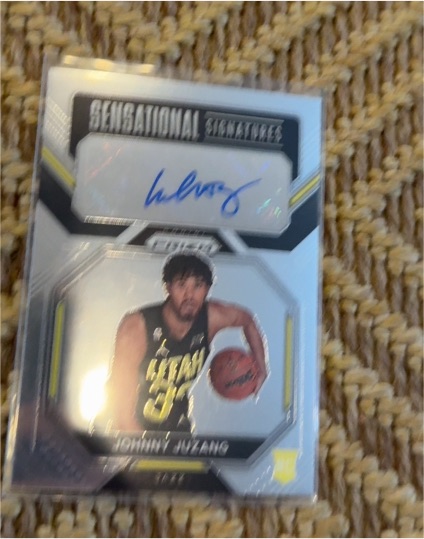 2022-23 Panini Prizm #SS-JZ Johnny Juzang Sensational Signatures — front