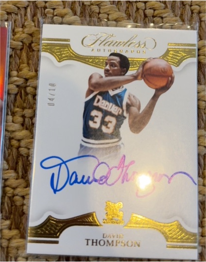 2017 Panini Flawless Autographs #04/10 David Thompson — front