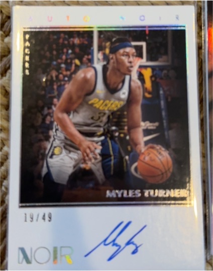 2019-20 Panini Noir #19 Myles Turner — front
