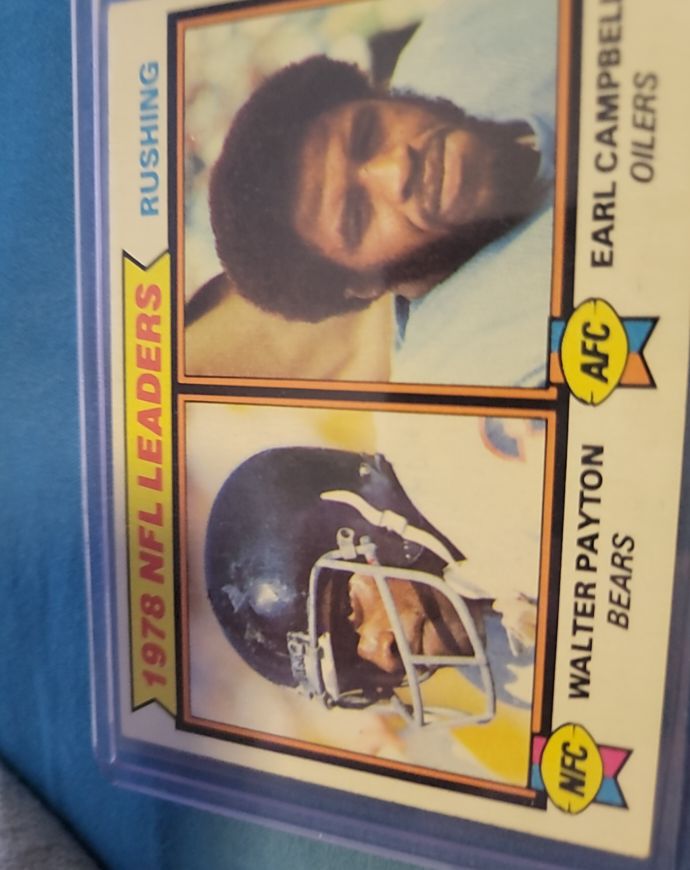 1979 Topps #3 1978 Rushing Leaders Walter Payton / Earl Campbell — front