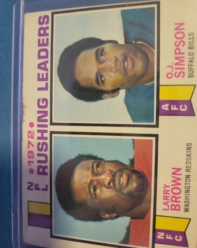 1973 Topps #1 1972 NFL Rushing Leaders O.J. Simpson — front
