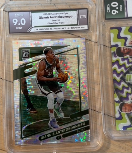 2021-22 Panini Donruss Optic #85 Giannis Antetokounmpo — front