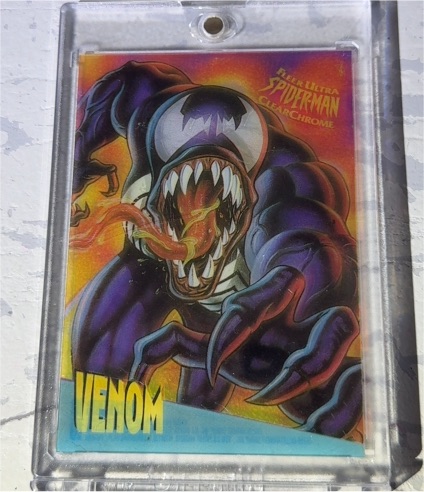 1995 Fleer Ultra Spider-Man Clear Chrome #10 Venom — front