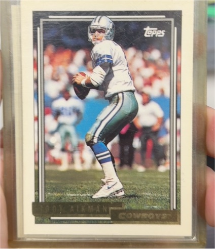 1992 Topps #744 Troy Aikman — front