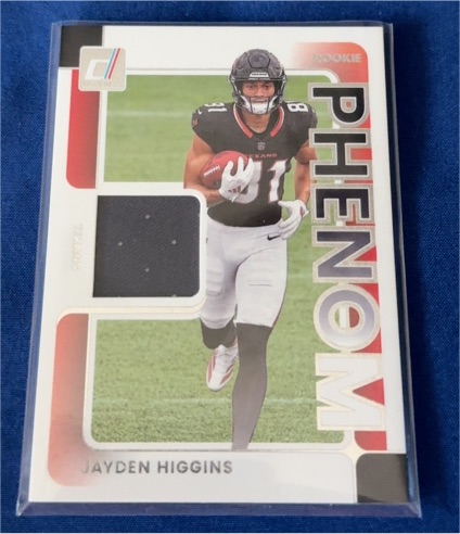 2025 Panini Donruss #RPJ-JHS Jayden Higgins Rookie Phenom Jerseys — front
