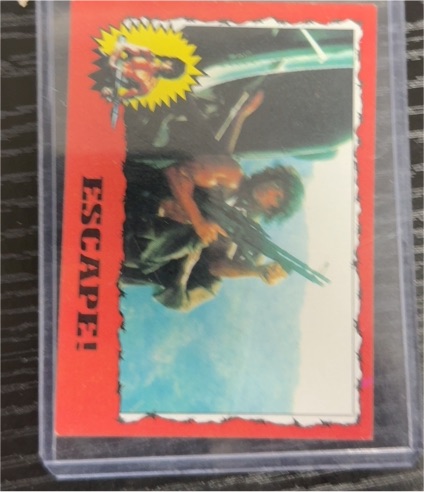 1985 Topps Rambo First Blood Part II #50 Escape! — front