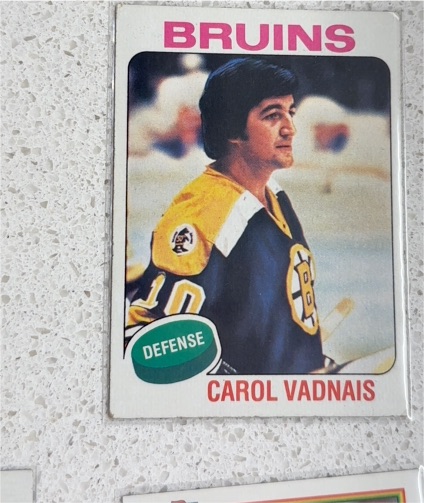 1975-76 Topps #27 Carol Vadnais — front