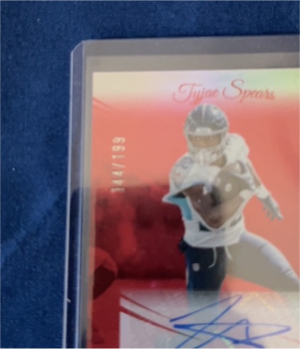2024 Panini Prestige Xtra Points Red Auto #114 Tyjae Spears — front