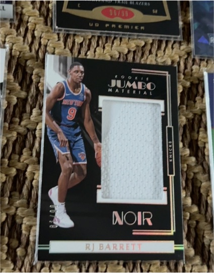 2019-20 Panini Noir Rookie Jumbo Material #RJ-RJB RJ Barrett — front