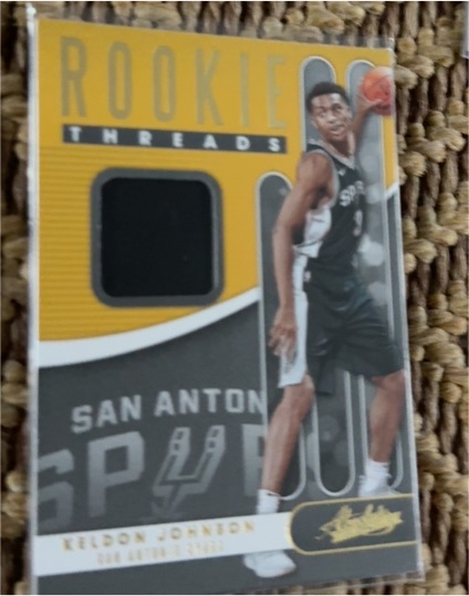 2019 Panini Absolute Memorabilia Rookie Threads #RT-KJN Keldon Johnson — front