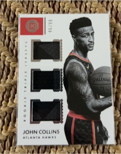 2017-18 Panini Encased Rookie Triple Jerseys #RT-JC John Collins — front