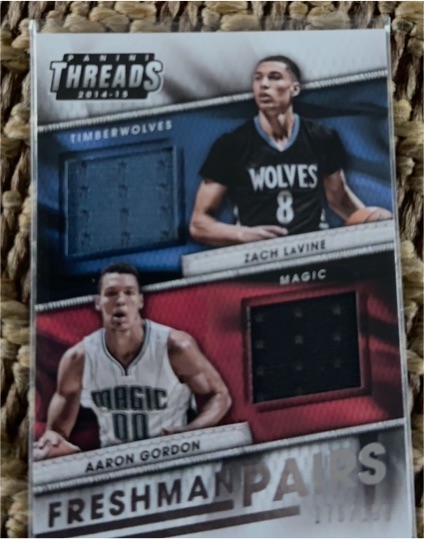 2014-15 Panini Threads Freshman Pairs Zach LaVine Aaron Gordon — front