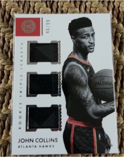 2017-18 Panini Encased Rookie Triple Jerseys #RT-JC John Collins — front