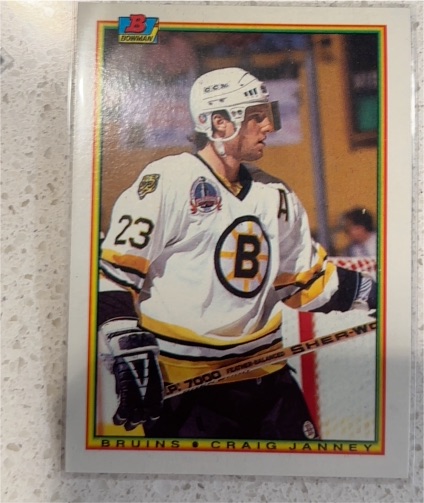 1990-91 Bowman #33 Craig Janney Boston Bruins — front