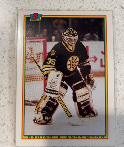 1990-91 Bowman #35 Andy Moog — front