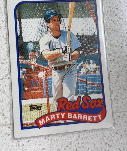 1989 Topps #155 Marty Barrett Boston Red Sox — front
