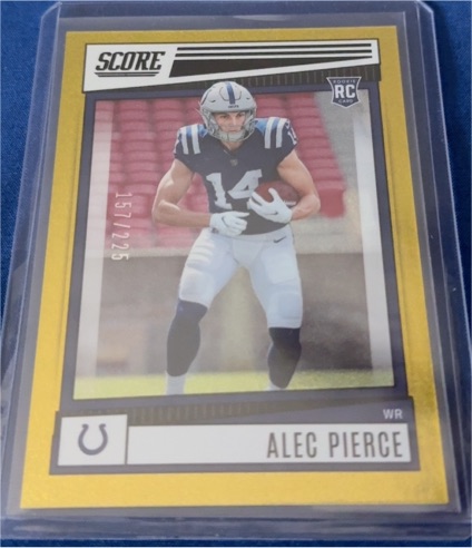 2022 Panini Score #386 Alec Pierce Rookie — front