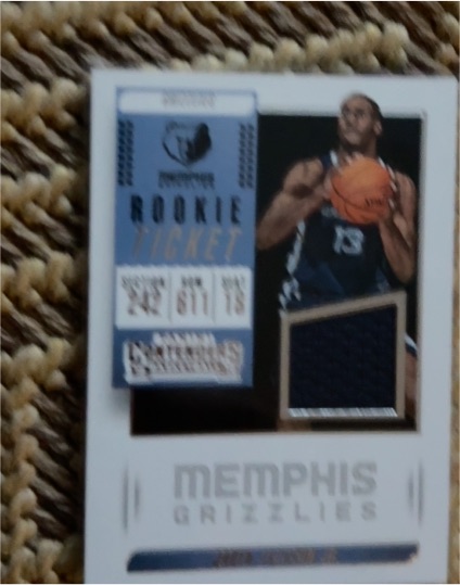 2018-19 Panini Contenders Rookie Ticket Swatches #RT-JJJ Jaren Jackson Jr. — front