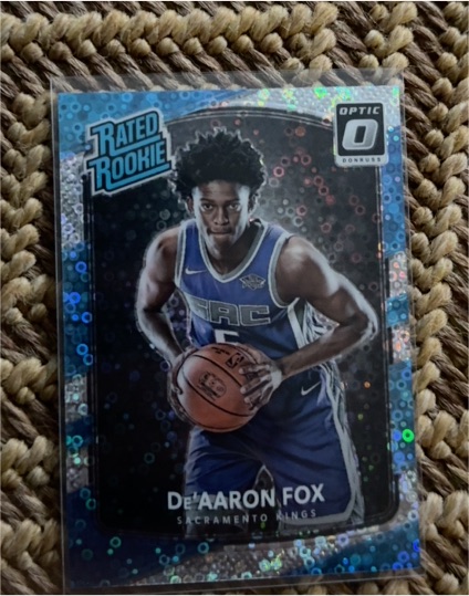 2017-18 Donruss Optic #196 De'Aaron Fox — front