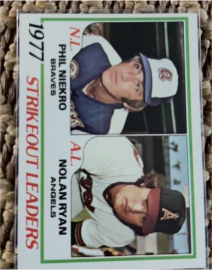 1978 Topps #206 1977 Strikeout Leaders (Phil Niekro / Nolan Ryan) — front