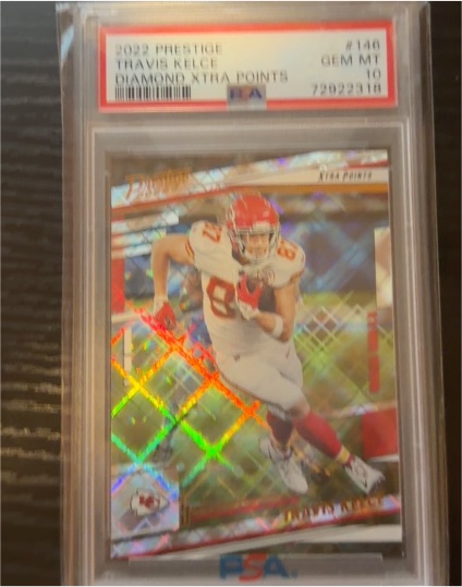 2022 Panini Prestige #146 Travis Kelce Xtra Points Diamond — front