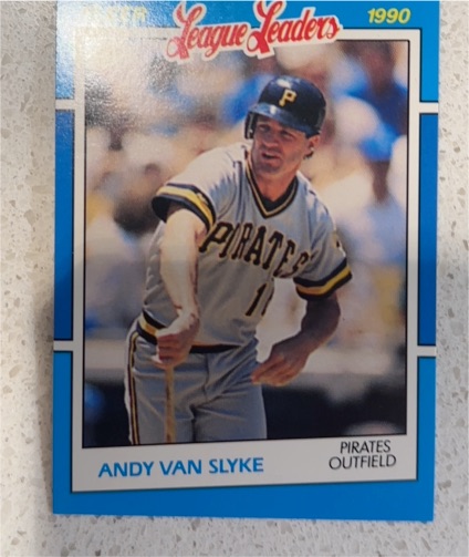 1990 Fleer League Leaders Andy Van Slyke — front
