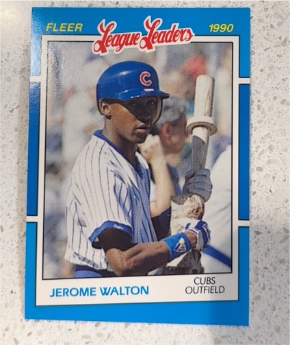 1990 Fleer League Leaders Jerome Walton — front