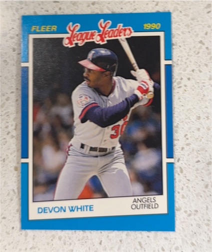 1990 Fleer League Leaders #43 Devon White — front