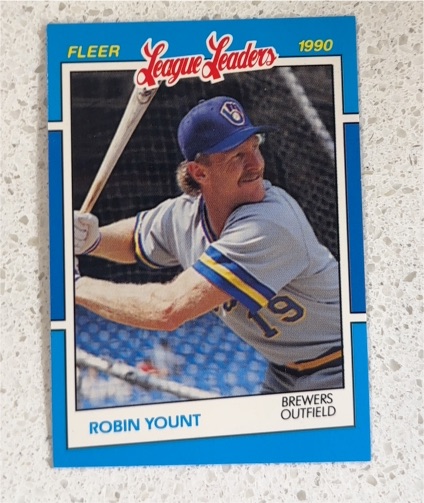 1990 Fleer League Leaders #44 Robin Yount — front