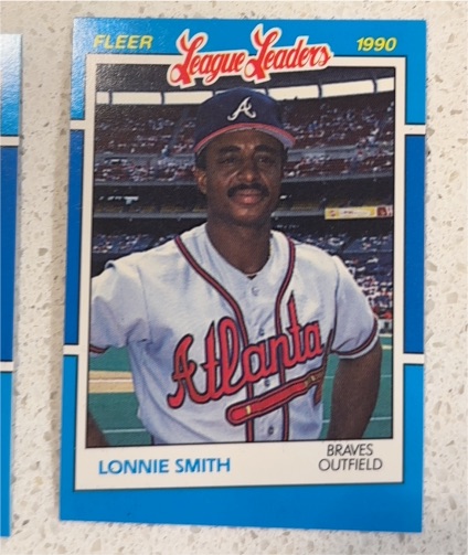 1990 Fleer League Leaders #37 Lonnie Smith — front
