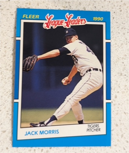 1990 Fleer League Leaders Jack Morris — front