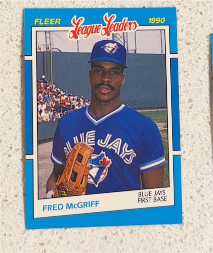 1990 Fleer League Leaders #24 Fred McGriff — front