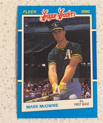 1990 Fleer League Leaders #25 Mark McGwire — front